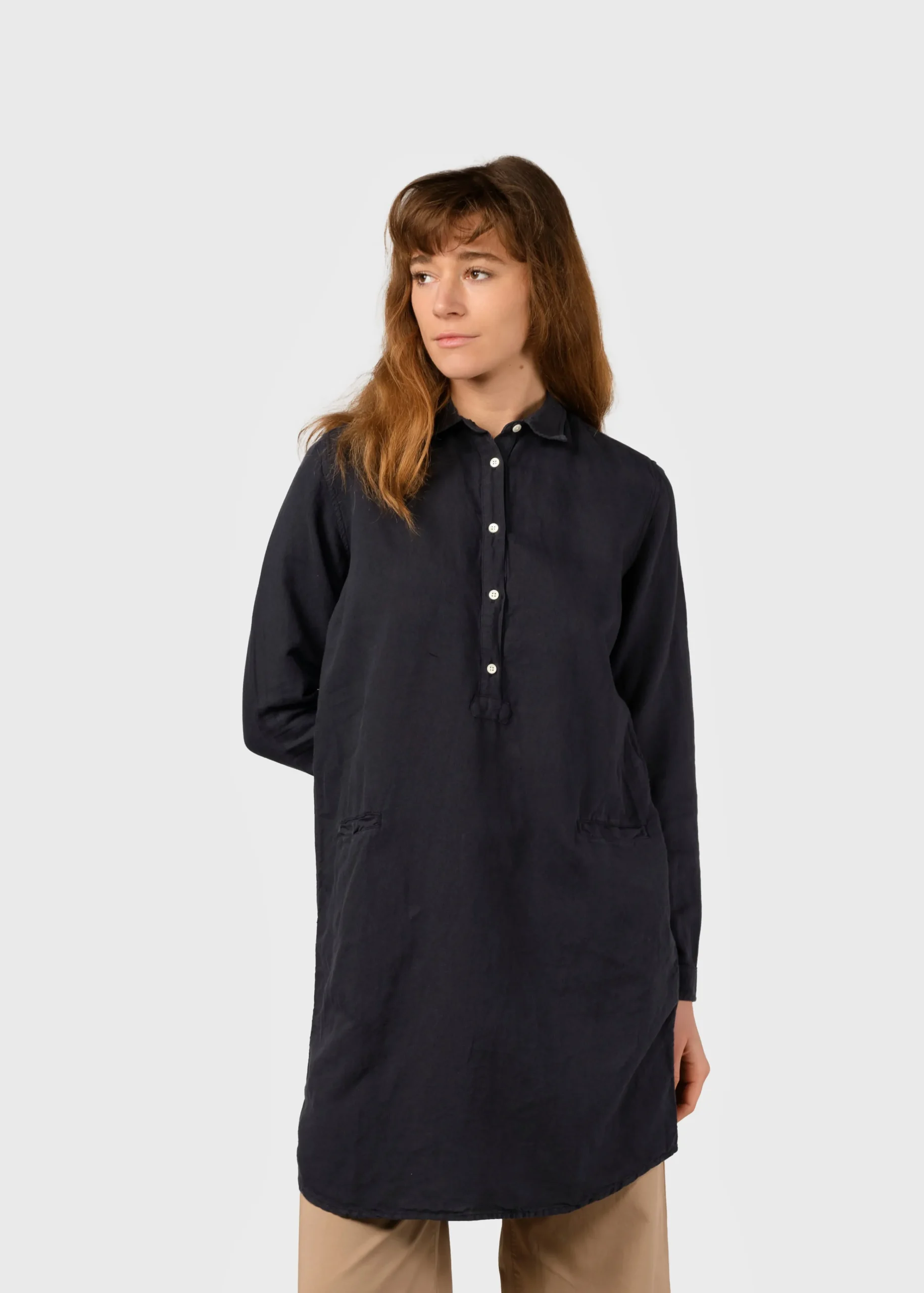 Klitmoller Collective Hemden-Mathilde linen shirt - Navy White