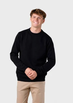 Klitmoller Collective Strick-Mens basic cotton knit - Black