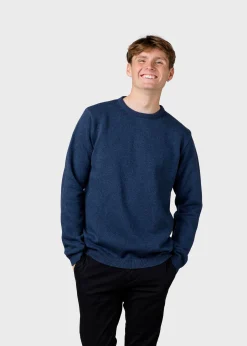 Klitmoller Collective Strick-Mens basic cotton knit - Deep blue Black