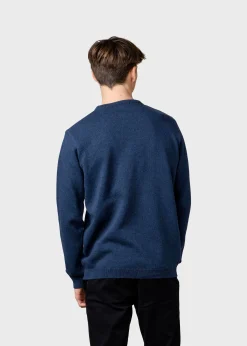 Klitmoller Collective Strick-Mens basic cotton knit - Deep blue Black