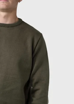 Klitmoller Collective Strick-Mens basic cotton knit - Olive Black