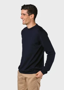 Klitmoller Collective Strick-Mens basic merino knit - Navy