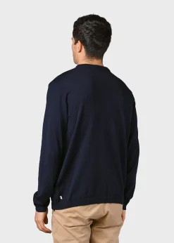 Klitmoller Collective Strick-Mens basic merino knit - Navy