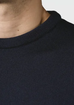 Klitmoller Collective Strick-Mens basic merino knit - Navy