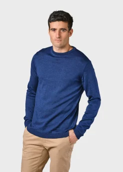 Klitmoller Collective Strick-Mens basic merino knit - Ocean Navy