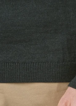 Klitmoller Collective Strick-Mens basic merino knit - Olive Navy