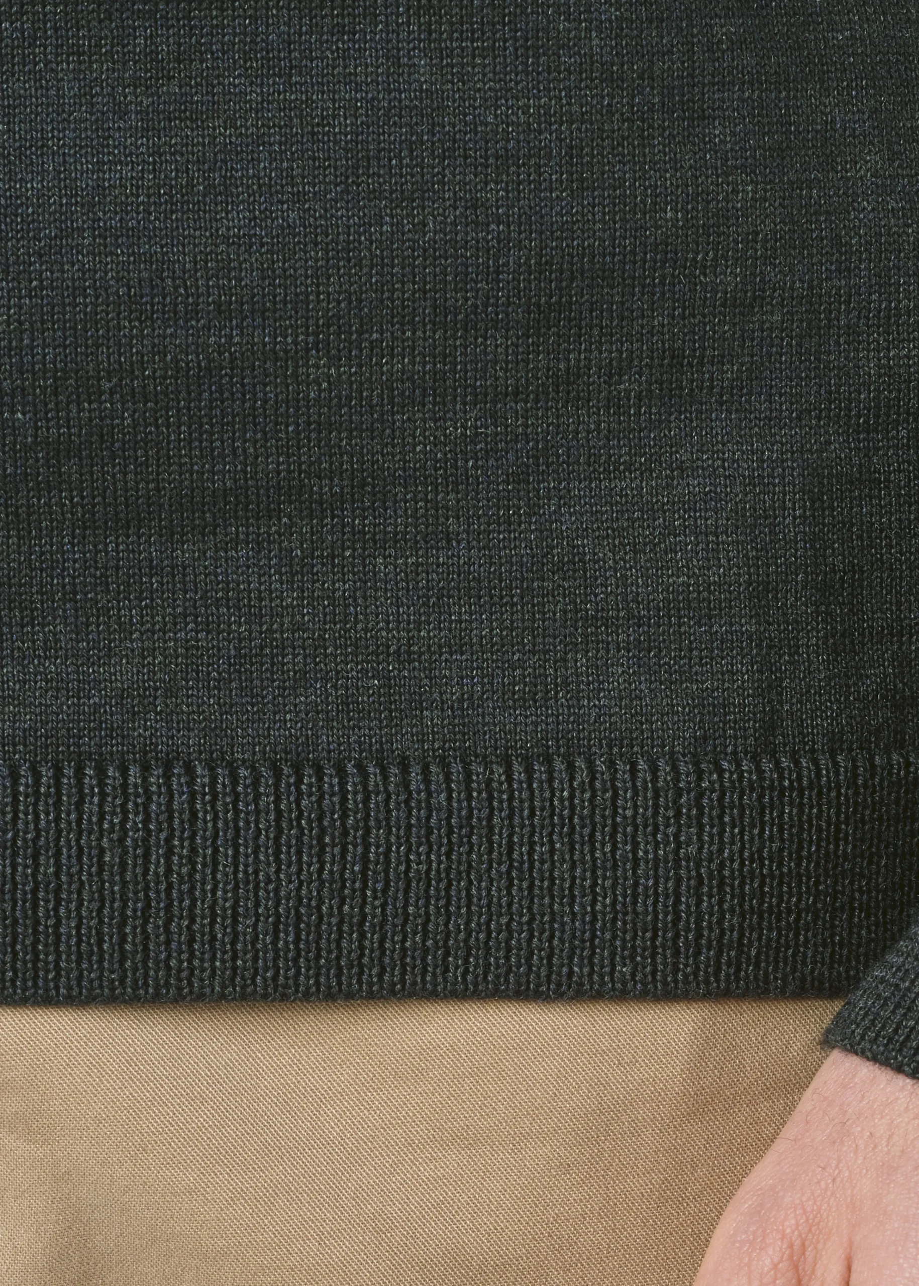Klitmoller Collective Strick-Mens basic merino knit - Olive Navy