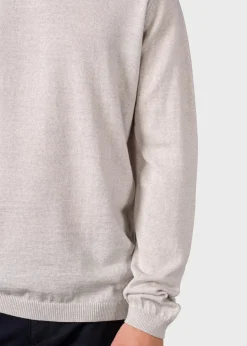 Klitmoller Collective Strick-Mens basic merino knit - Pastel grey Navy