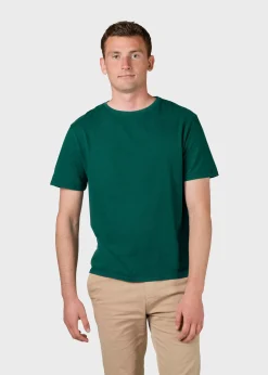 Klitmoller Collective T-shirts-Mens boxy tee - Moss Green White