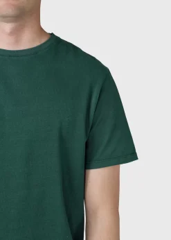 Klitmoller Collective T-shirts-Mens boxy tee - Moss Green White