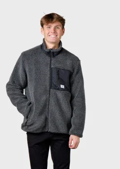 Klitmoller Collective Fleece-Mens fleece jacket - Grey Pastelgrey