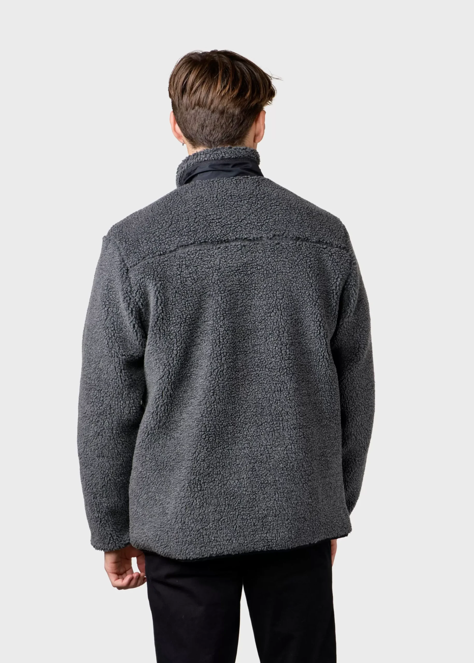 Klitmoller Collective Fleece-Mens fleece jacket - Grey Pastelgrey