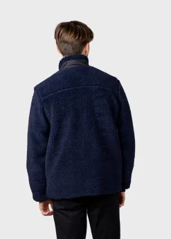 Klitmoller Collective Fleece-Mens fleece jacket - Navy Pastelgrey