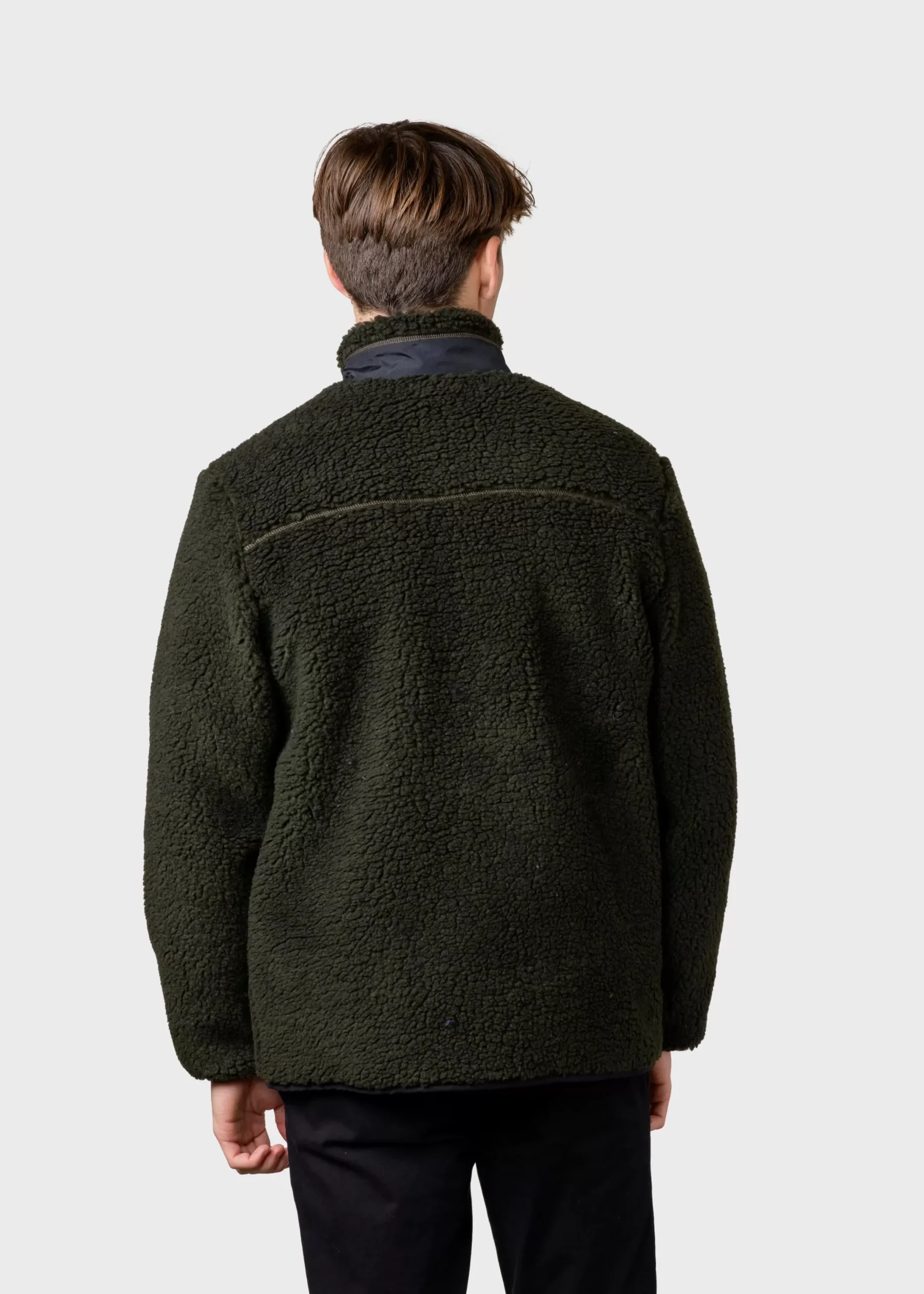 Klitmoller Collective Fleece-Mens fleece jacket - Olive Pastelgrey