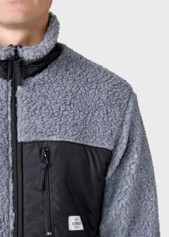Klitmoller Collective Fleece-Mens fleece jacket - Pastel grey Pastelgrey