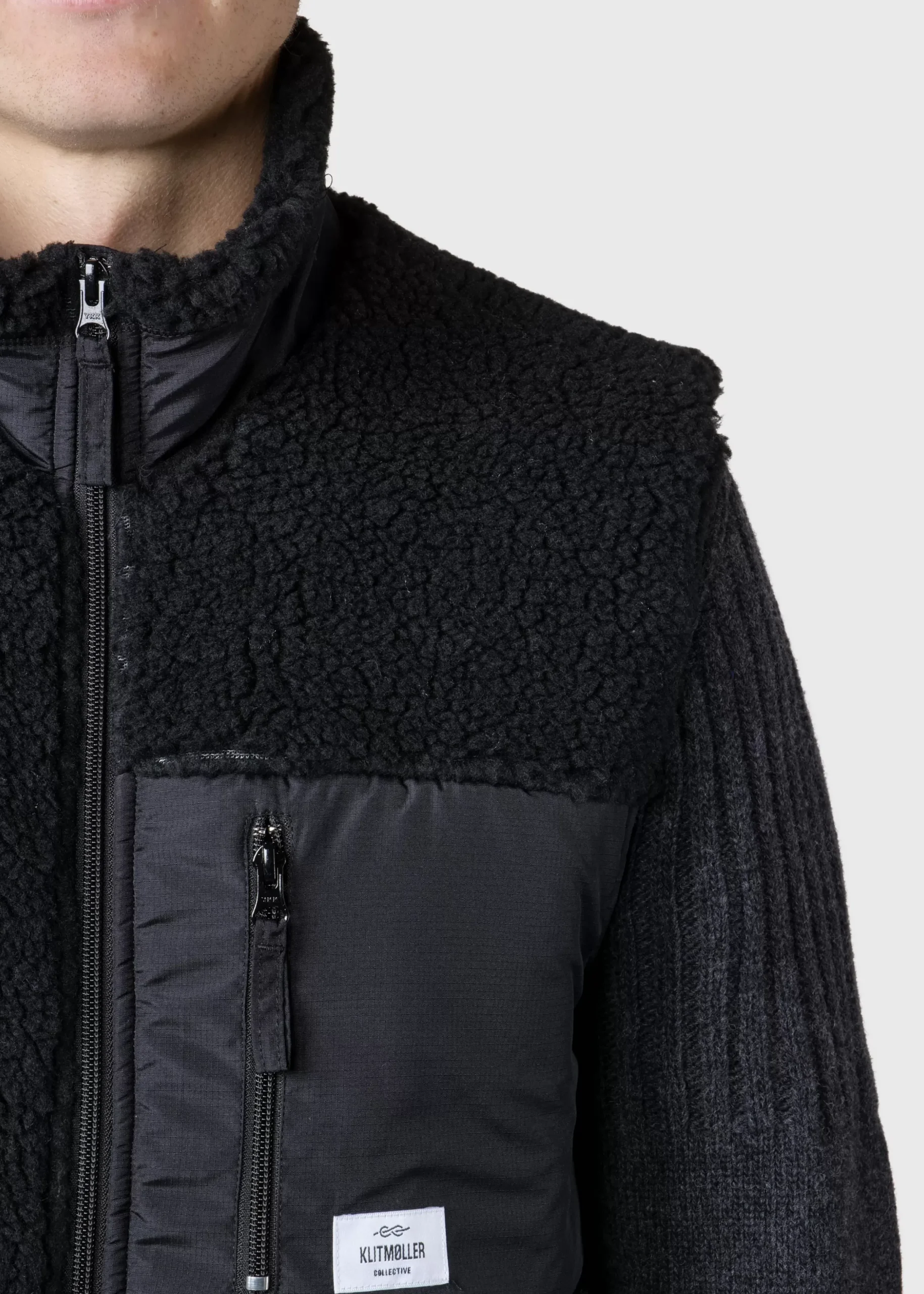 Klitmoller Collective Fleece-Mens fleece vest - Black