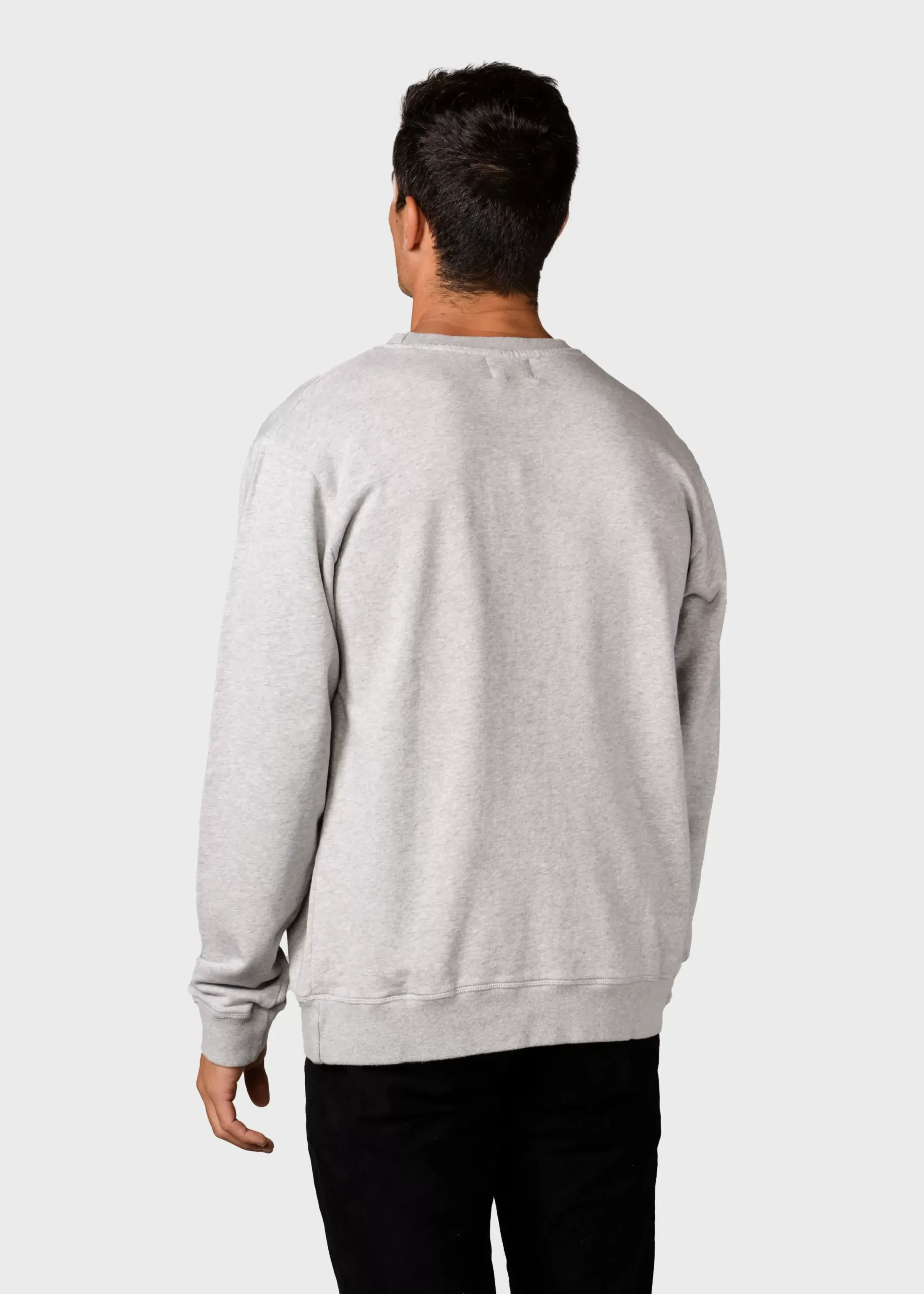 Klitmoller Collective Sweatshirts-Mens logo crew - Grey melange Ocean