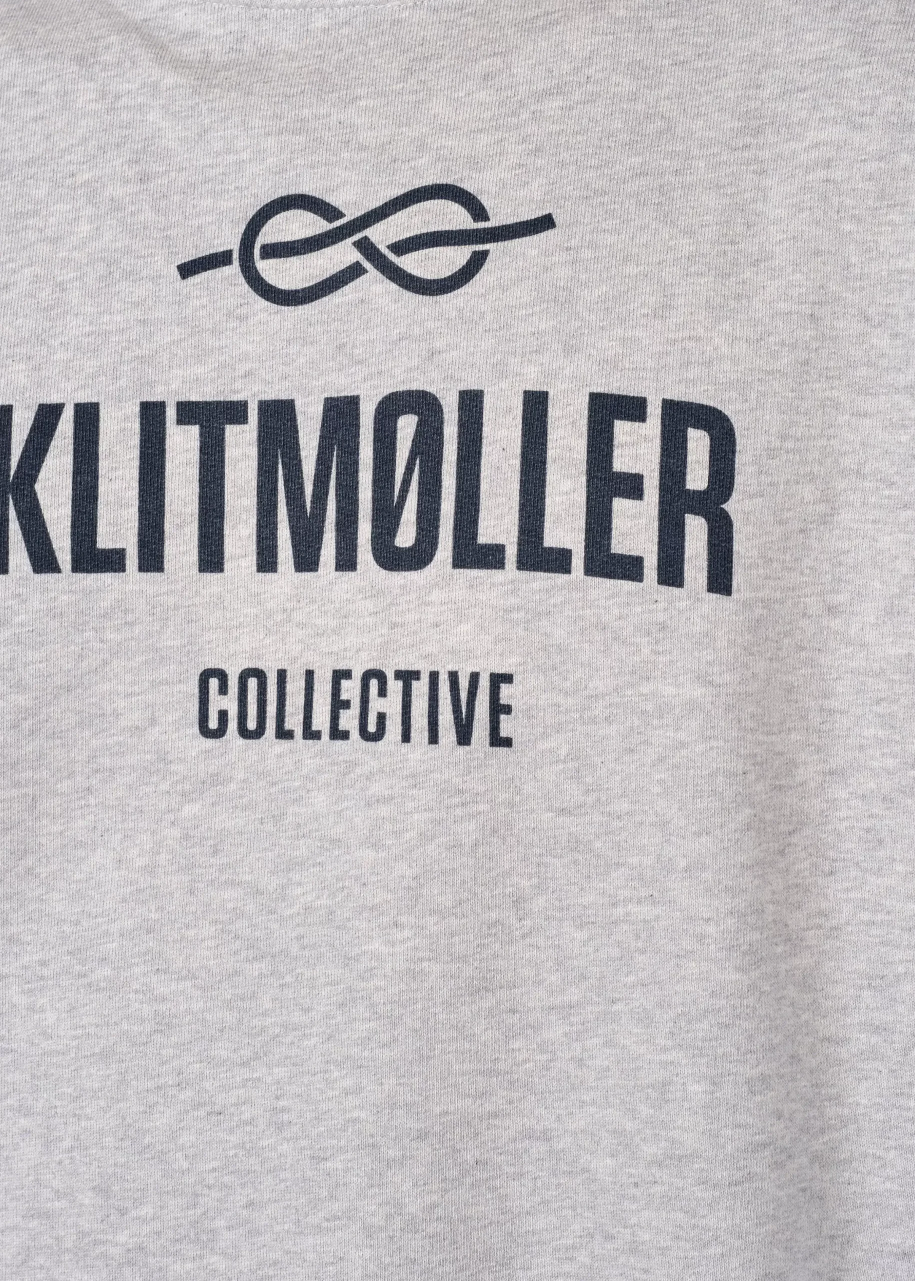 Klitmoller Collective Sweatshirts-Mens logo crew - Grey melange Ocean
