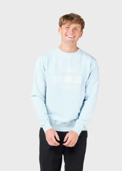 Klitmoller Collective Sweatshirts-Mens logo crew - Light blue Ocean