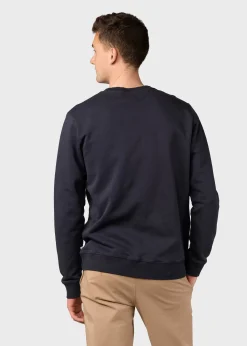 Klitmoller Collective Sweatshirts-Mens logo crew - Navy Ocean