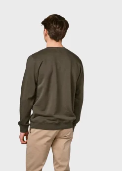 Klitmoller Collective Sweatshirts-Mens logo crew - Olive Ocean