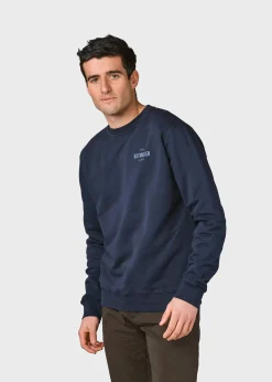 Klitmoller Collective Sweatshirts-Mens small logo crew - Navy