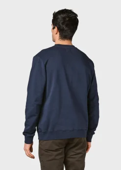 Klitmoller Collective Sweatshirts-Mens small logo crew - Navy