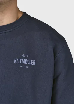 Klitmoller Collective Sweatshirts-Mens small logo crew - Navy