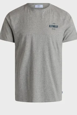Klitmoller Collective T-shirts-Mens small logo tee - Grey melange Anthracite