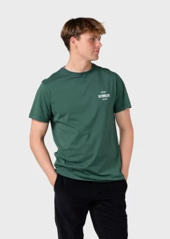 Klitmoller Collective T-shirts-Mens small logo tee - Moss Green Anthracite