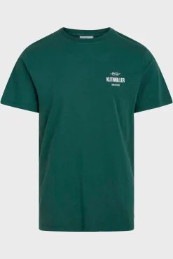 Klitmoller Collective T-shirts-Mens small logo tee - Moss Green Anthracite