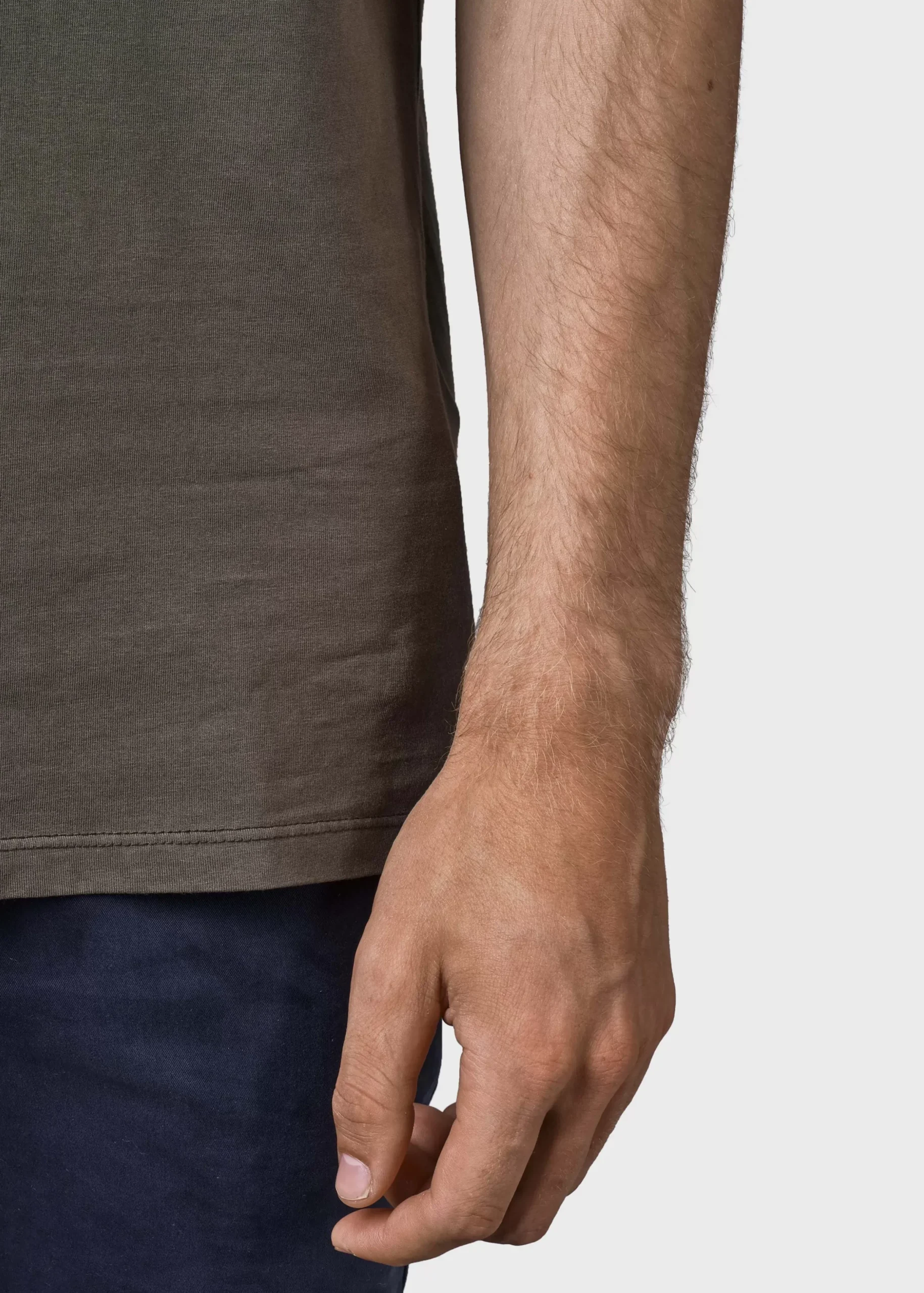 Klitmoller Collective T-shirts-Mens small logo tee - Olive Anthracite
