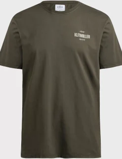 Klitmoller Collective T-shirts-Mens small logo tee - Olive Anthracite