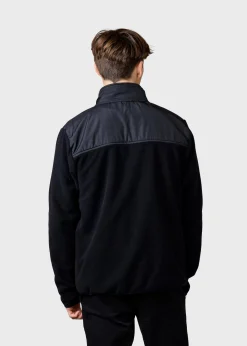 Klitmoller Collective Fleece-Midi fleece jacket - Black/black Black/olive