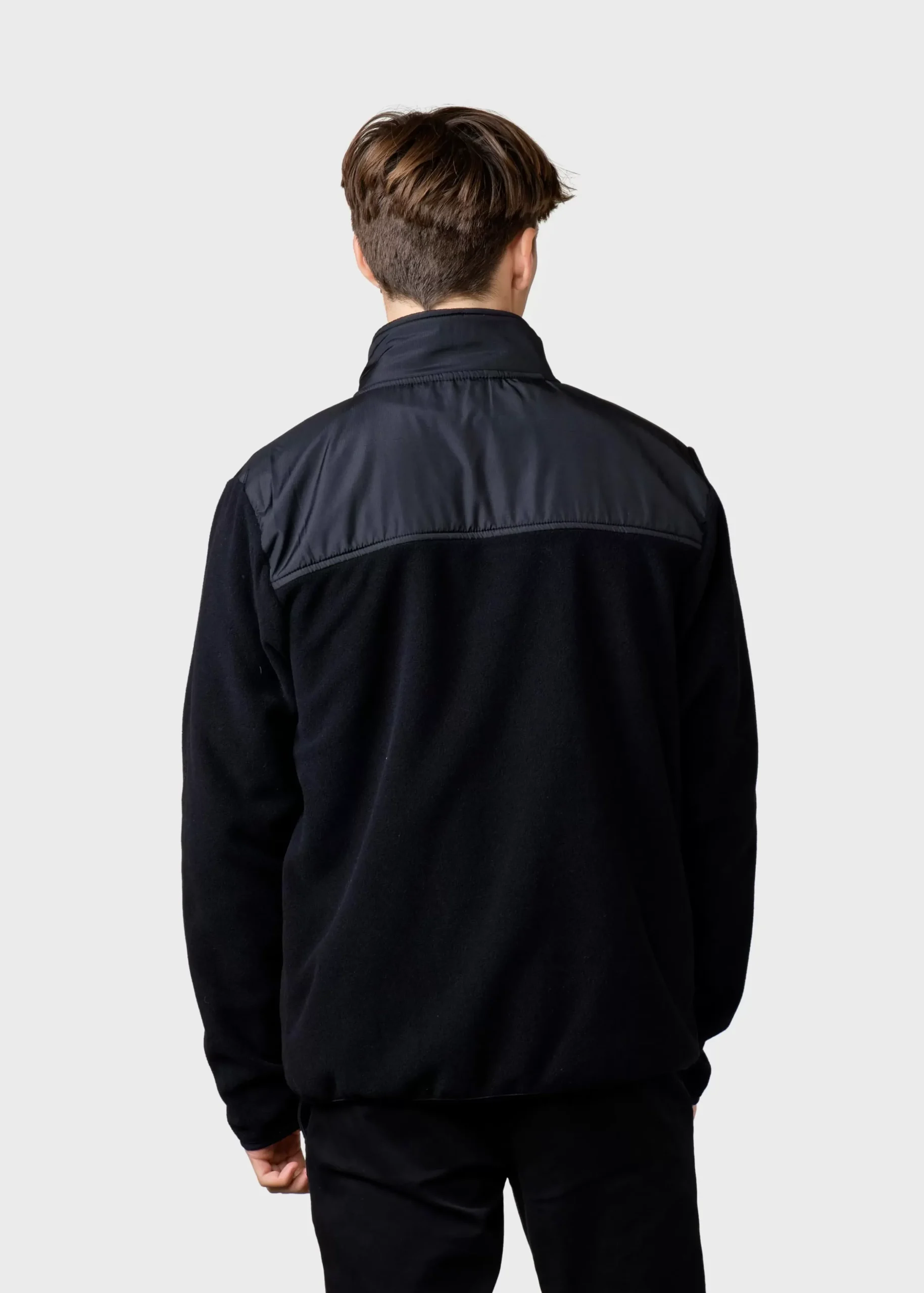 Klitmoller Collective Fleece-Midi fleece jacket - Black/black Black/olive