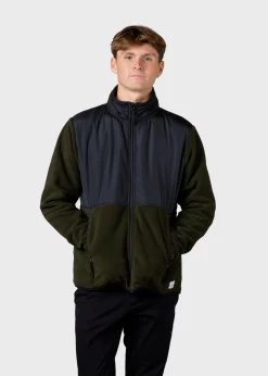 Klitmoller Collective Fleece-Midi fleece jacket - Black/olive