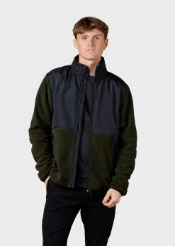 Klitmoller Collective Fleece-Midi fleece jacket - Black/olive