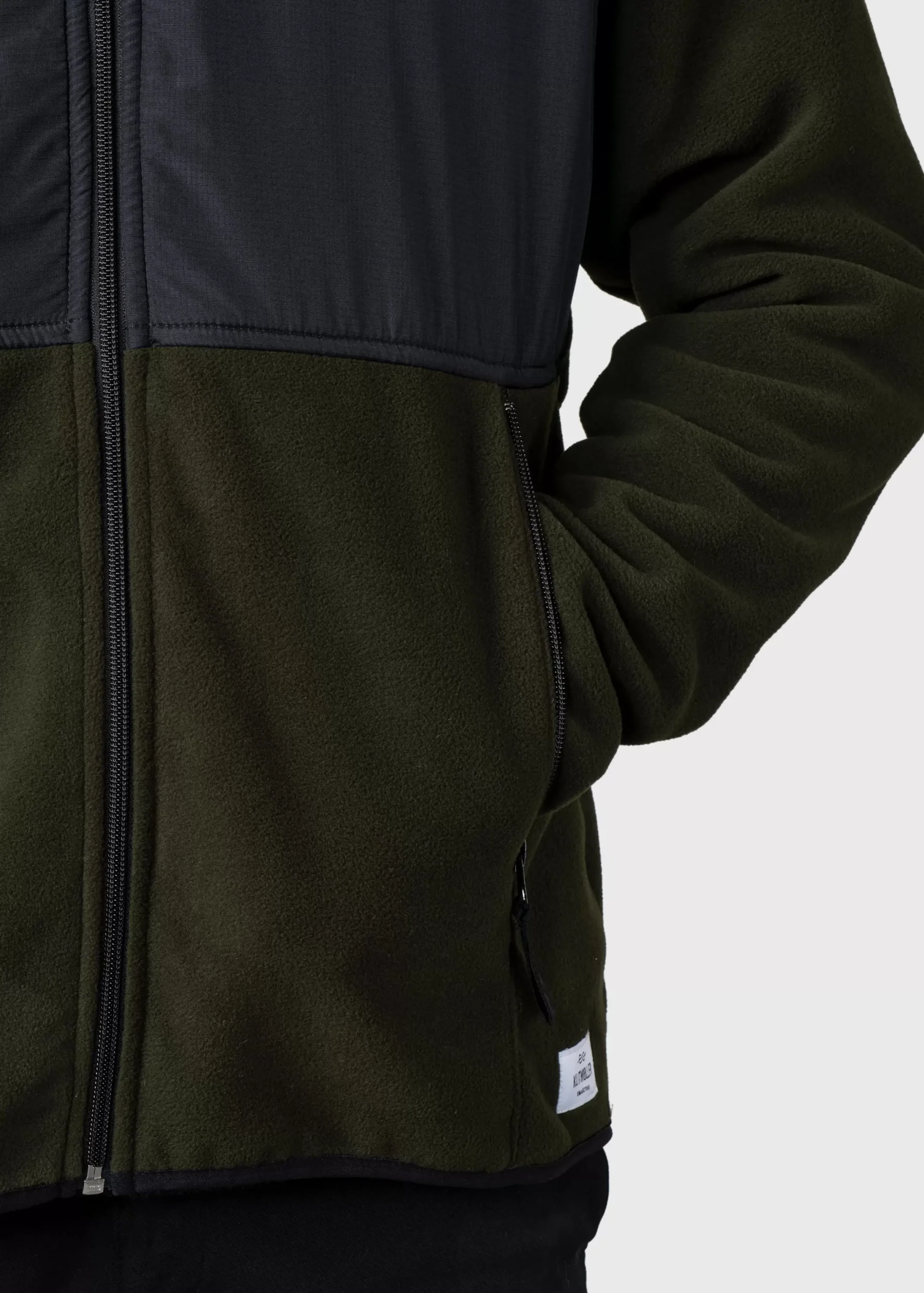 Klitmoller Collective Fleece-Midi fleece jacket - Black/olive