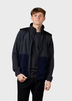 Klitmoller Collective Fleece-Midi fleece vest - Black/navy