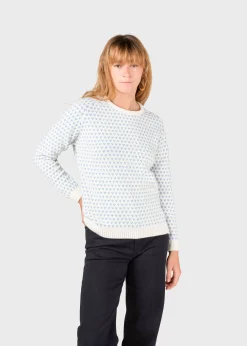 Klitmoller Collective Strick-Mika knit - Cream/light blue Cream/lightblue