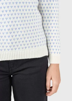 Klitmoller Collective Strick-Mika knit - Cream/light blue Cream/lightblue