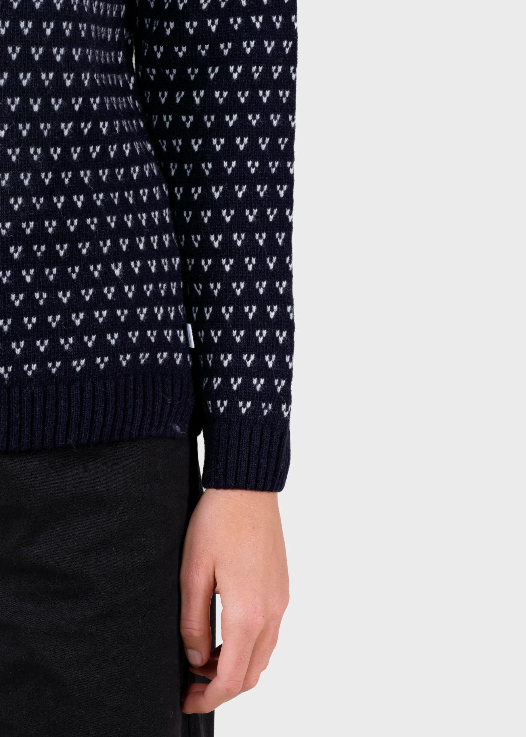 Klitmoller Collective Strick-Mika knit - Navy/cream Cream/lightblue