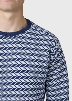 Klitmoller Collective Strick-Milas knit - Deep blue/cream Coffee/cream