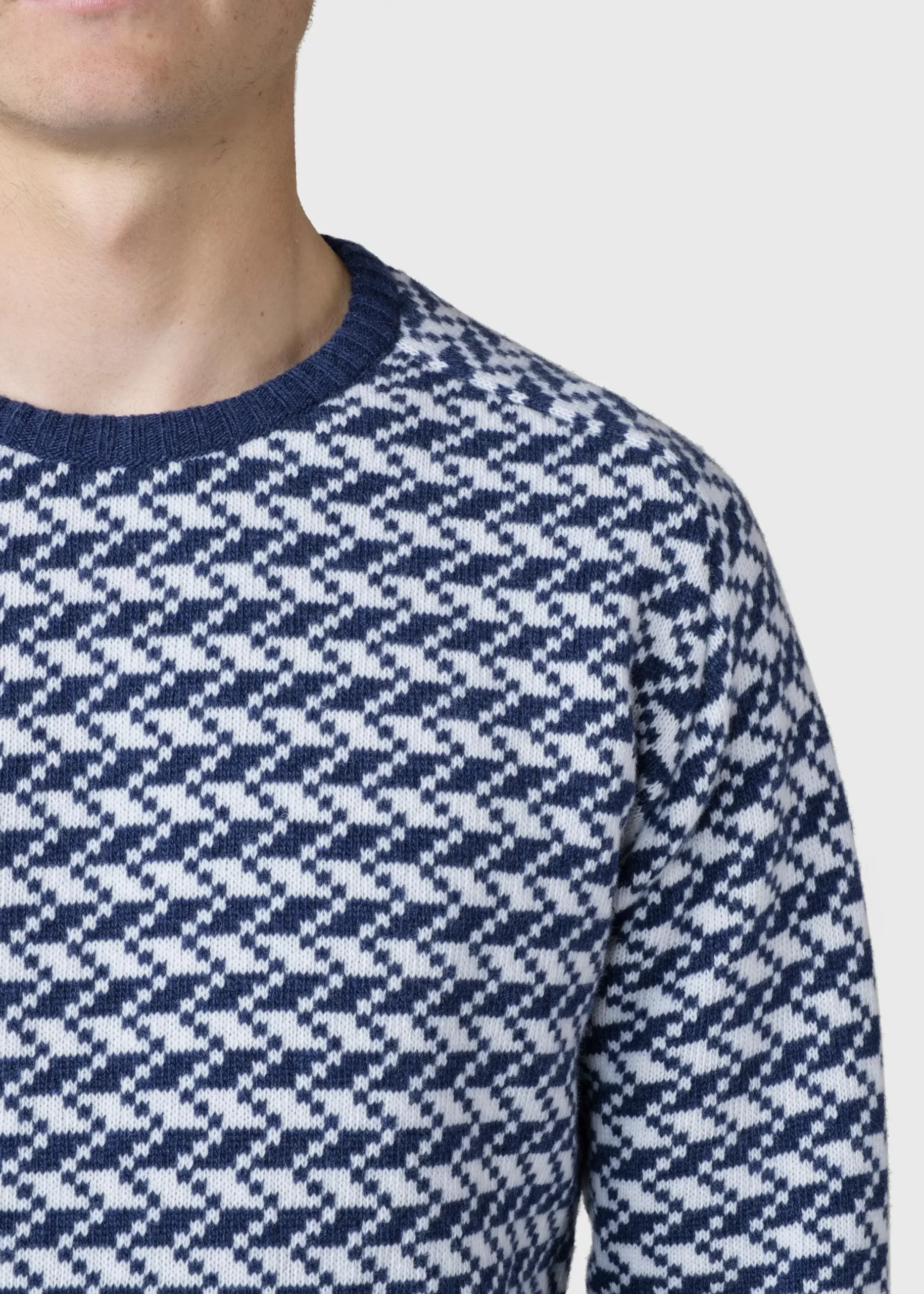 Klitmoller Collective Strick-Milas knit - Deep blue/cream Coffee/cream