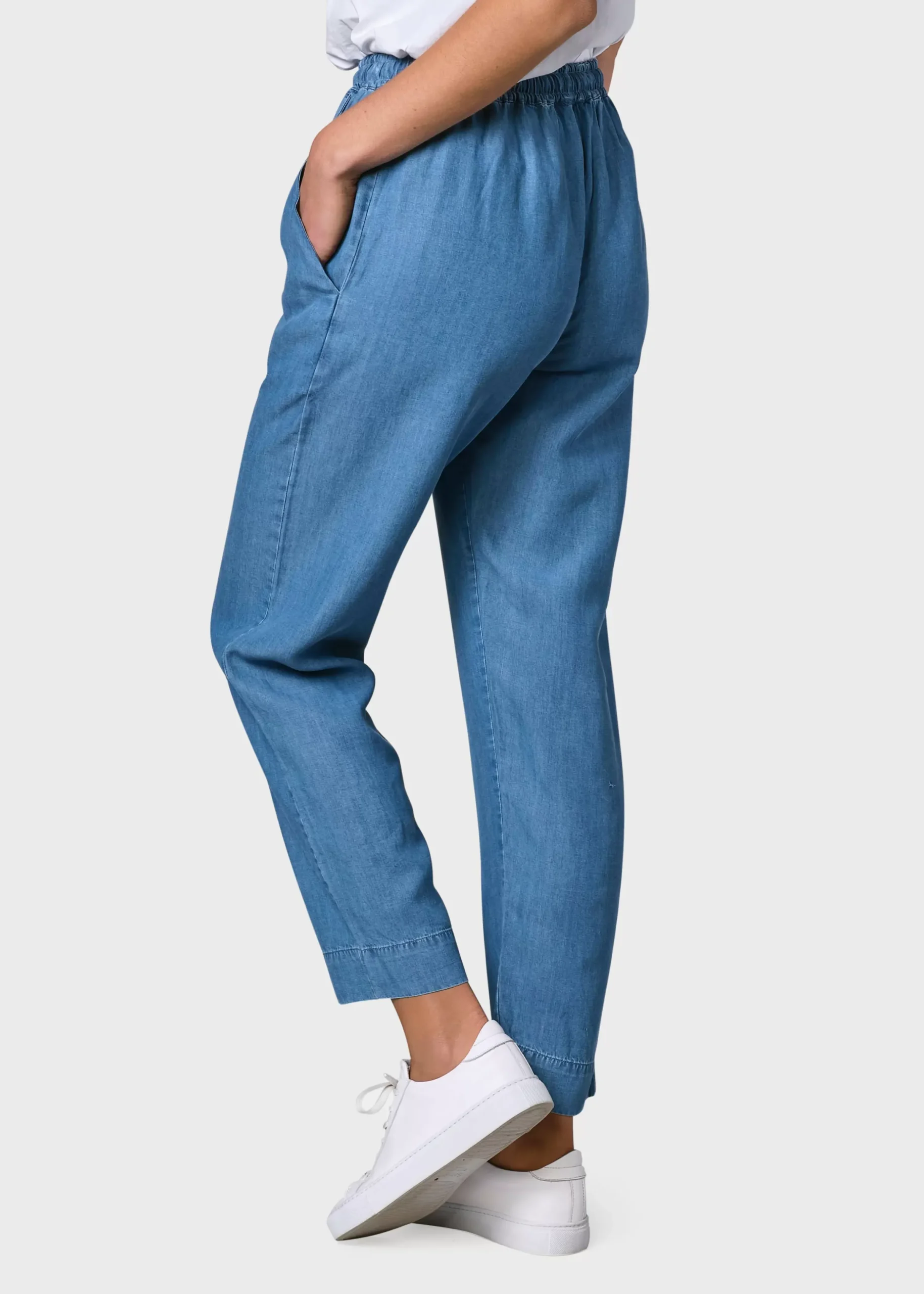 Klitmoller Collective Hosen-Nicoline chambrey pant - Light blue Darkblue