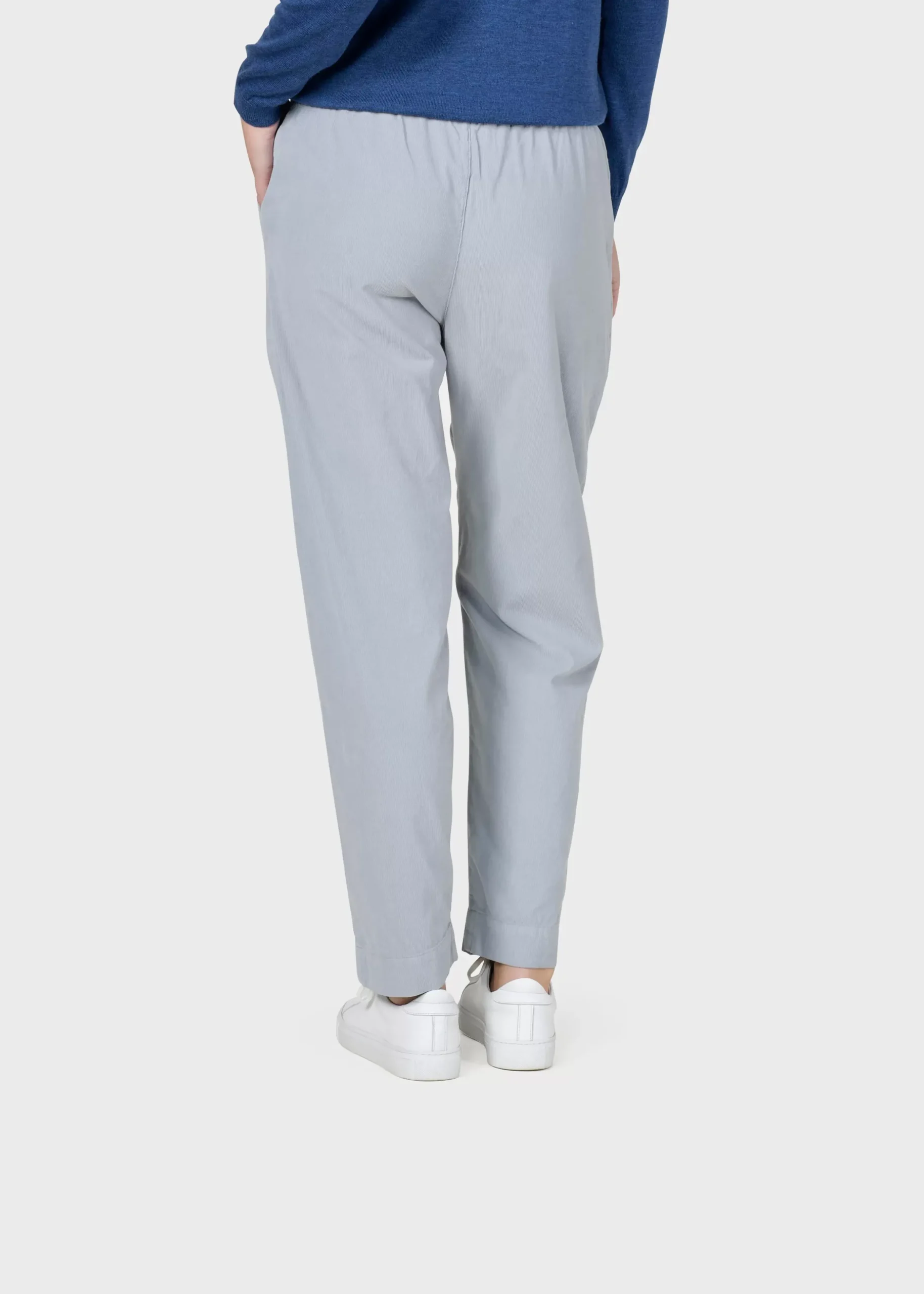 Klitmoller Collective Hosen-Nicoline corduroy pant - Pastel grey Black