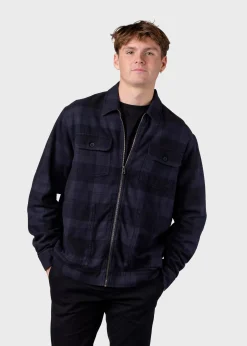 Klitmoller Collective Jacken-Niklas check overshirt - Navy/black