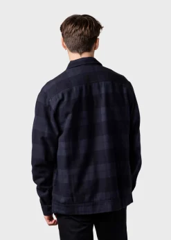 Klitmoller Collective Jacken-Niklas check overshirt - Navy/black