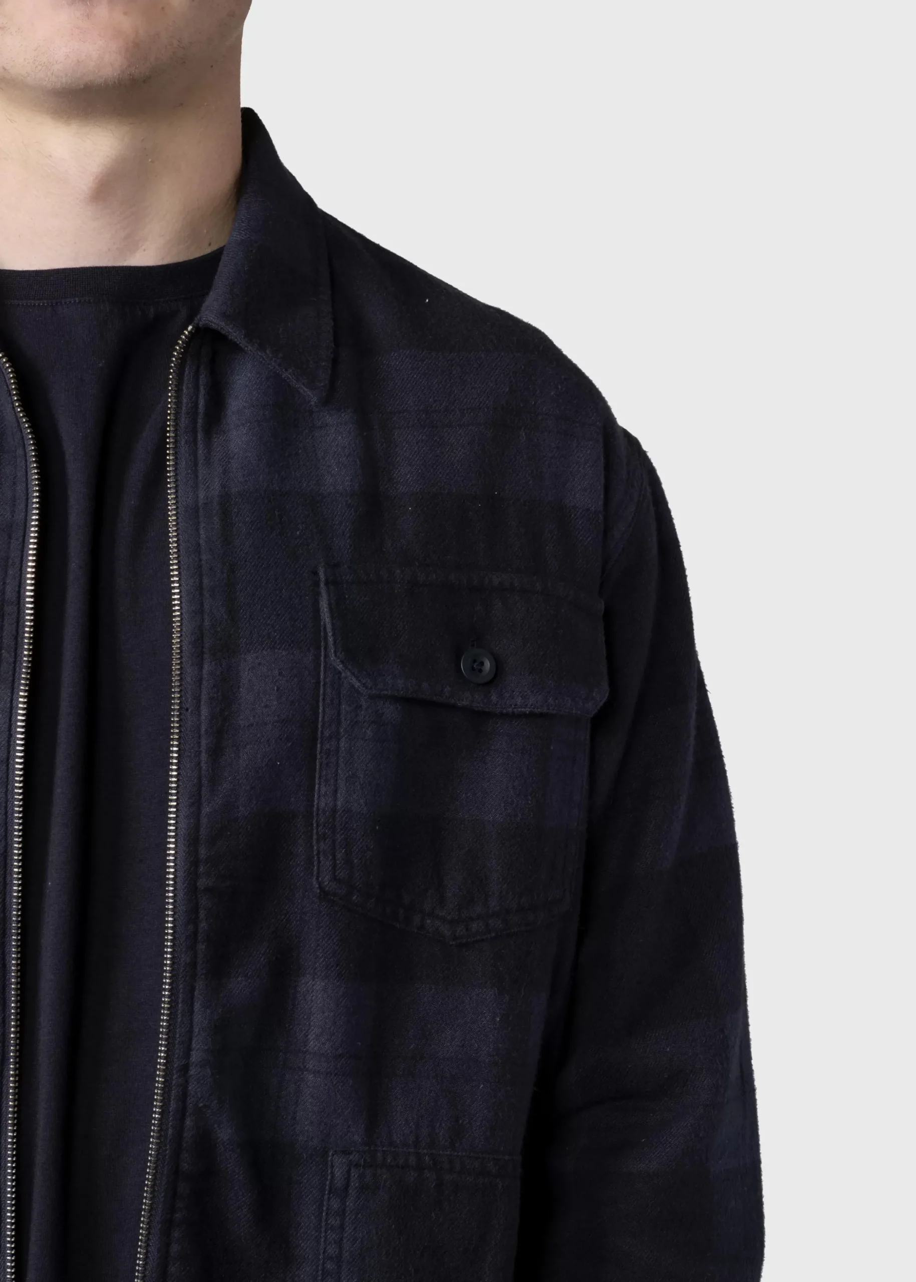 Klitmoller Collective Jacken-Niklas check overshirt - Navy/black