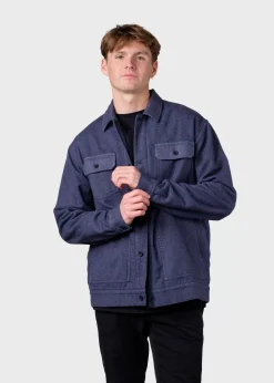 Klitmoller Collective Jacken-Niklas lumber overshirt - Navy Olive